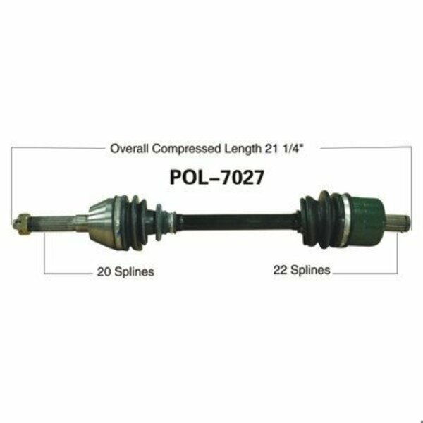Wide Open OE Replacement CV Axle for POL FRONT SP400/450 EFI 500/700/800 POL-7027
